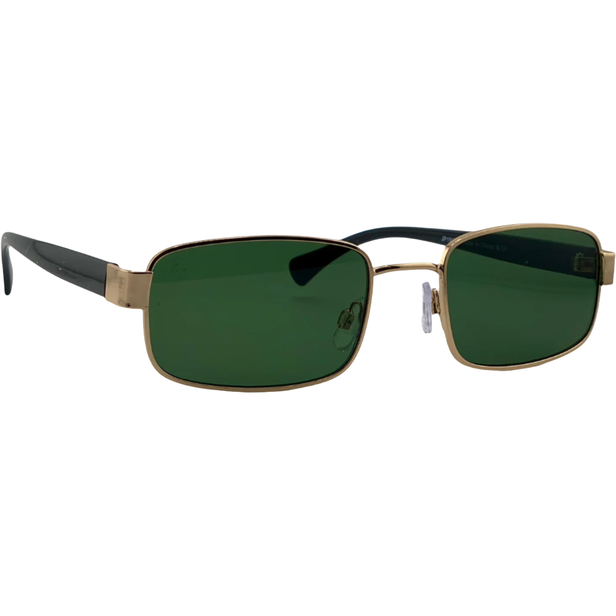 GOLD RECTANGLE FRAME WITH GREEN LENSES