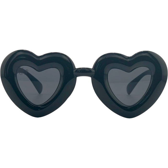 BLACK HEART FRAME WITH GREY LENSES