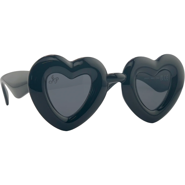 BLACK HEART FRAME WITH GREY LENSES