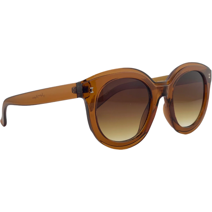 BROWN ROUND FRAME WITH BROWN LENSES