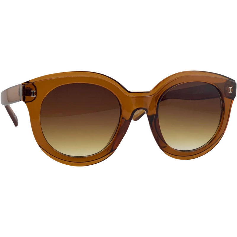 BROWN ROUND FRAME WITH BROWN LENSES