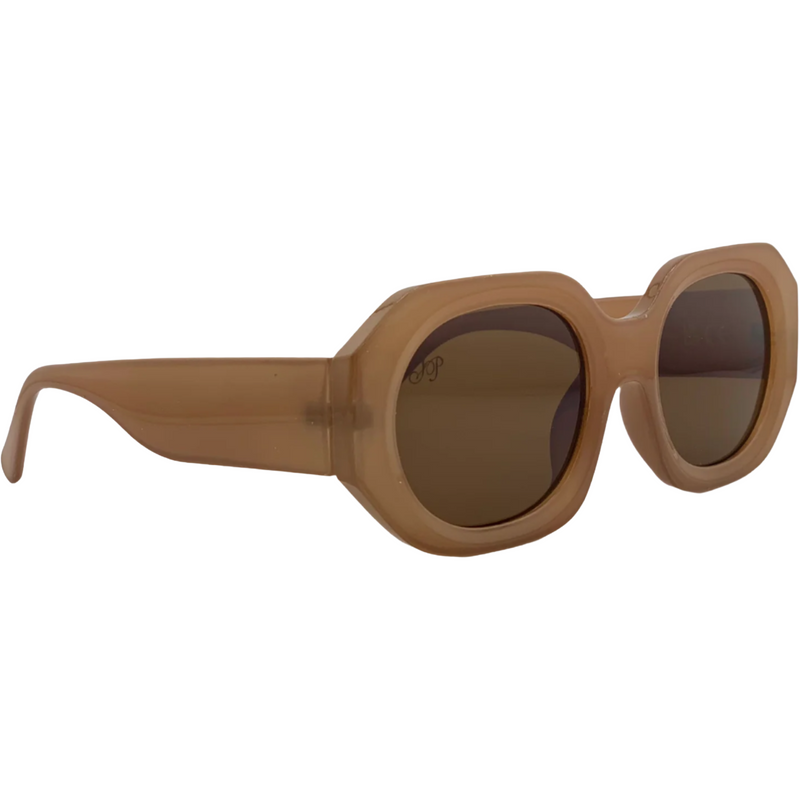 BROWN ROUND FRAME WITH BROWN LENSES