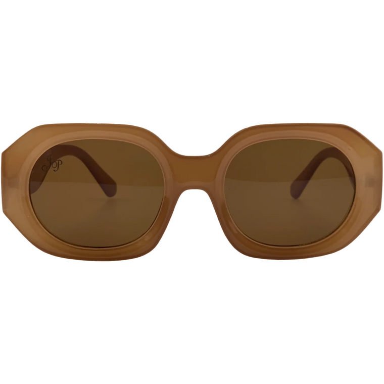 BROWN ROUND FRAME WITH BROWN LENSES