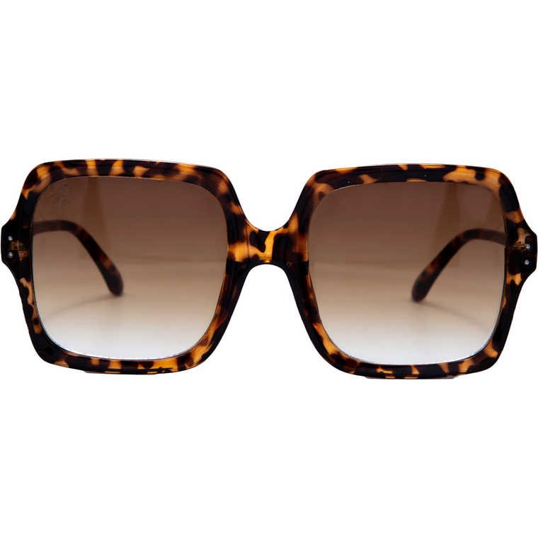 SQUARE FRAME IN TORT WITH BROWN LENSES
