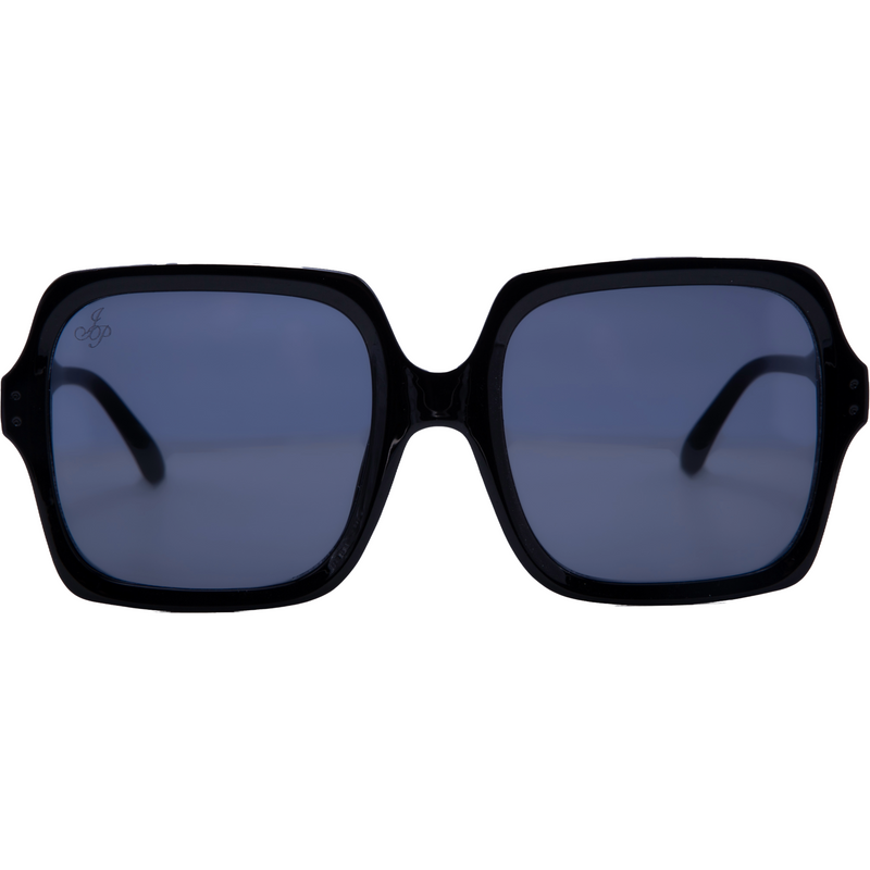 BLACK SQUARE FRAME WITH BLACK LENSES