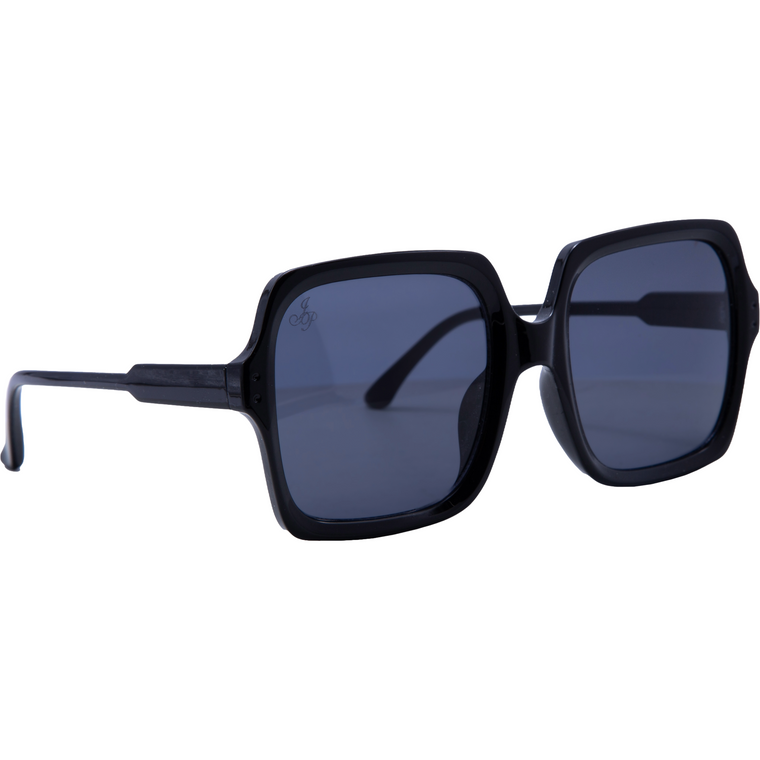 BLACK SQUARE FRAME WITH BLACK LENSES