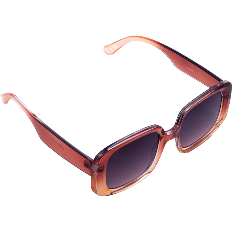 SQUARE ORANGE FRAMES WITH SMOKE LENSES