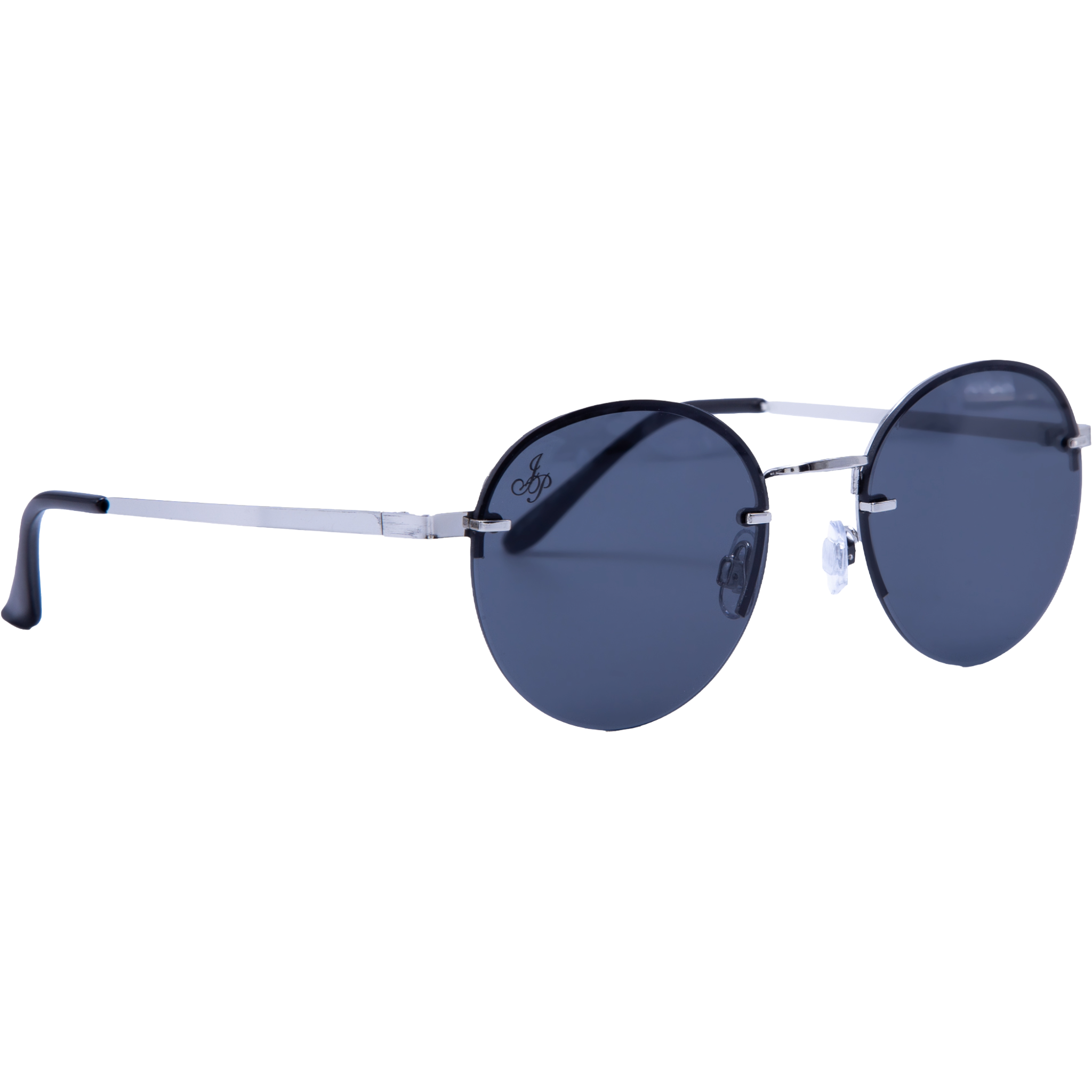 SILVER ROUND FRAME WITH SMOKE LENSES