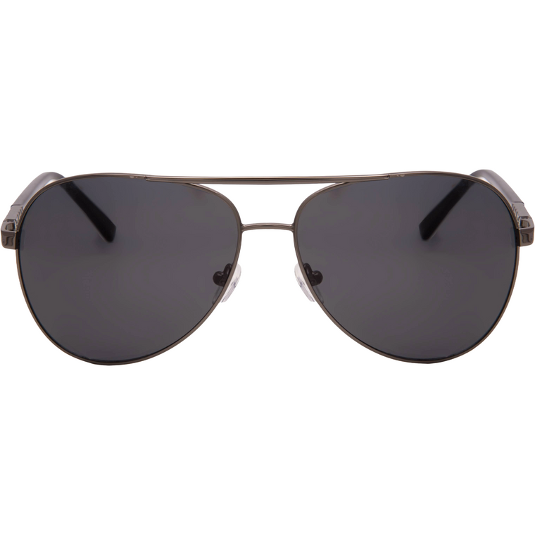 AVIATOR FRAME IN GUNMETAL WITH BLACK LENSES