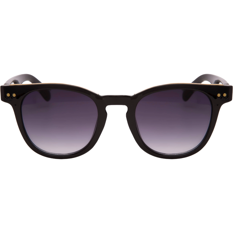 ROUND FRAME IN BLACK WITH GOLD DETAILS