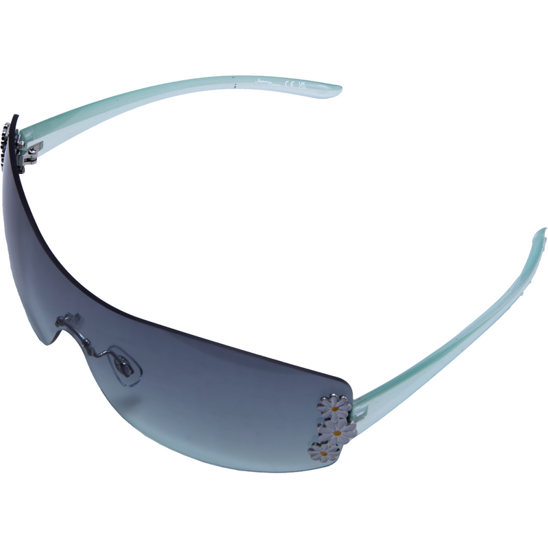 GREEN VISOR WITH DAISY FLOWER DETAIL