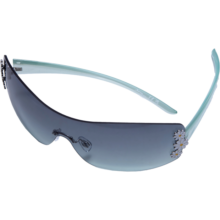 GREEN VISOR WITH DAISY FLOWER DETAIL