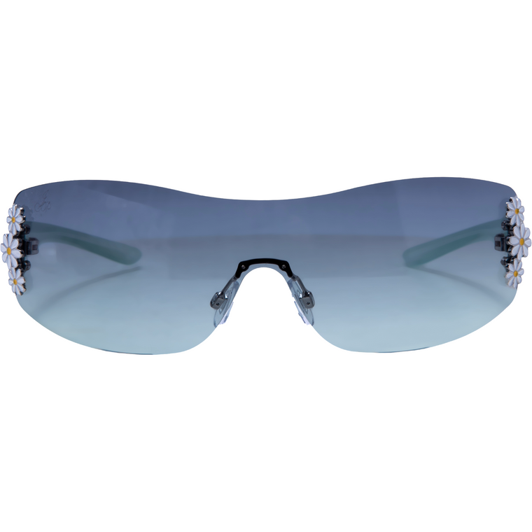 GREEN VISOR WITH DAISY FLOWER DETAIL