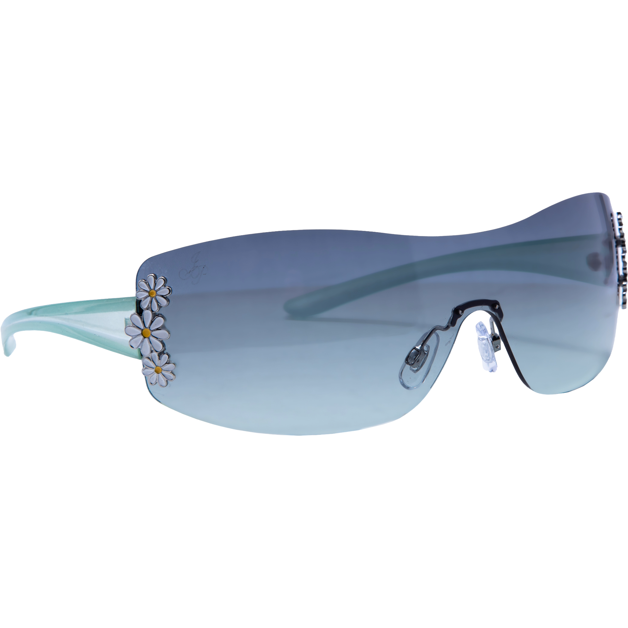 GREEN VISOR WITH DAISY FLOWER DETAIL