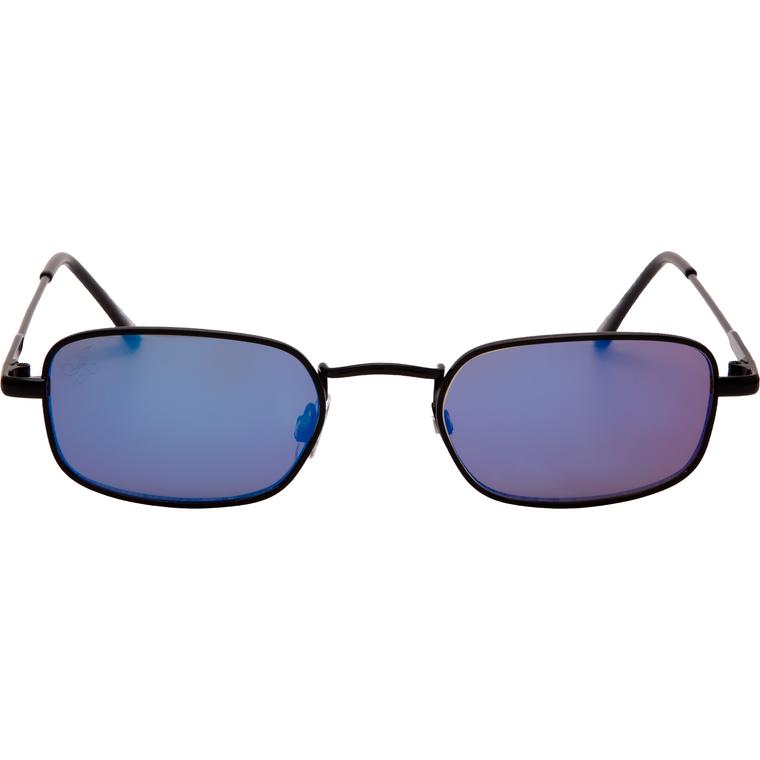 BLACK METAL RECTANGLE STYLE WITH BLUE MIRROR LENSES