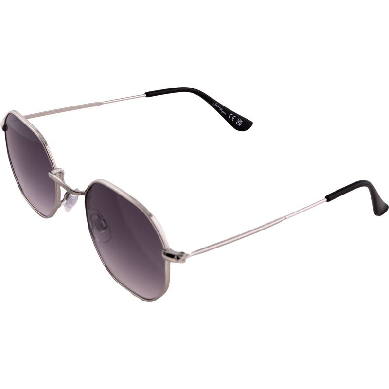 SILVER ROUND FRAME WITH PURPLE LENSES