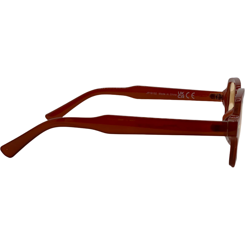 ORANGE SQUARE FRAME WITH ORANGE LENSES