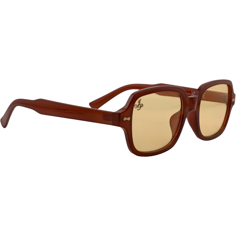 ORANGE SQUARE FRAME WITH ORANGE LENSES