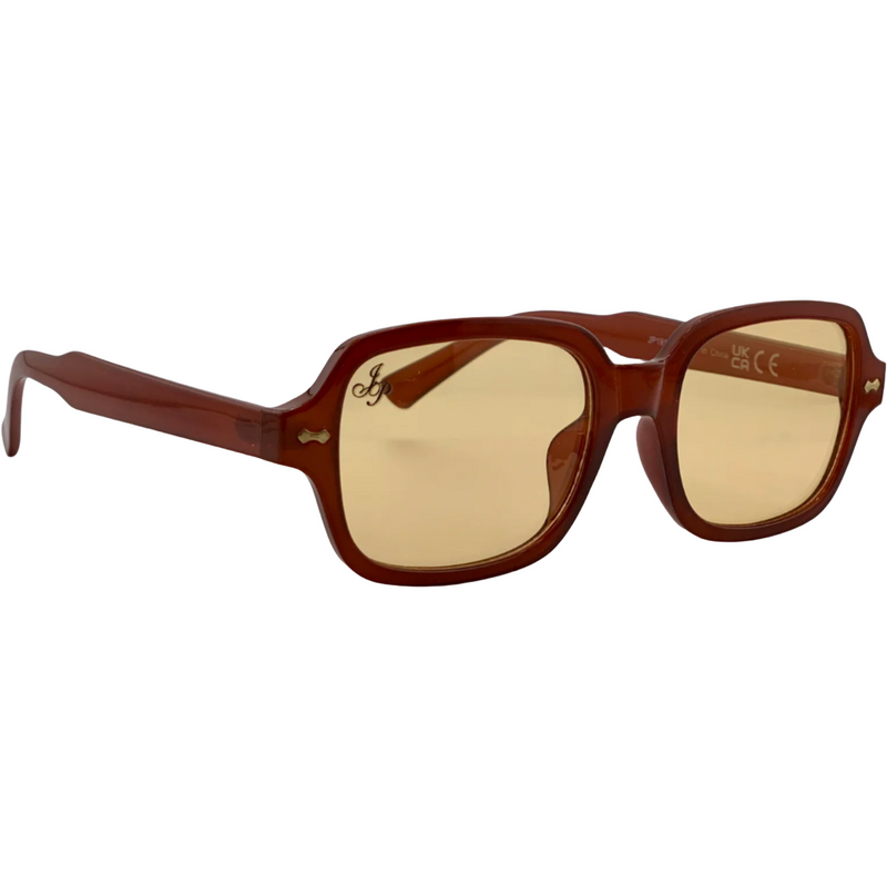 ORANGE SQUARE FRAME WITH ORANGE LENSES