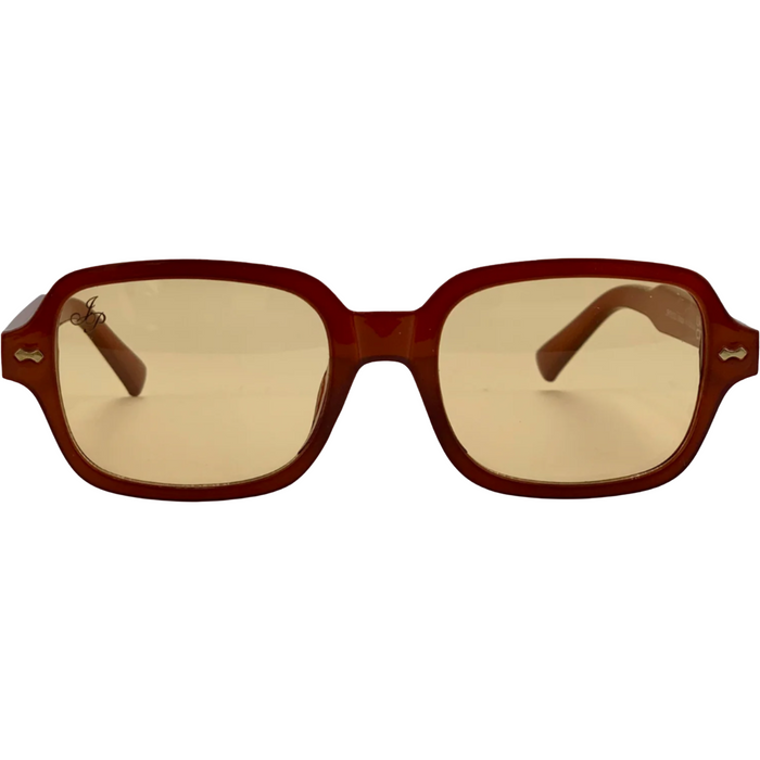 ORANGE SQUARE FRAME WITH ORANGE LENSES