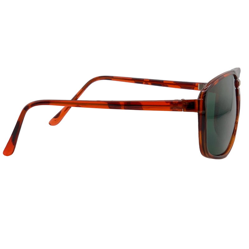 TORT/GOLD SQUARE FRAME WITH GREEN LENSES