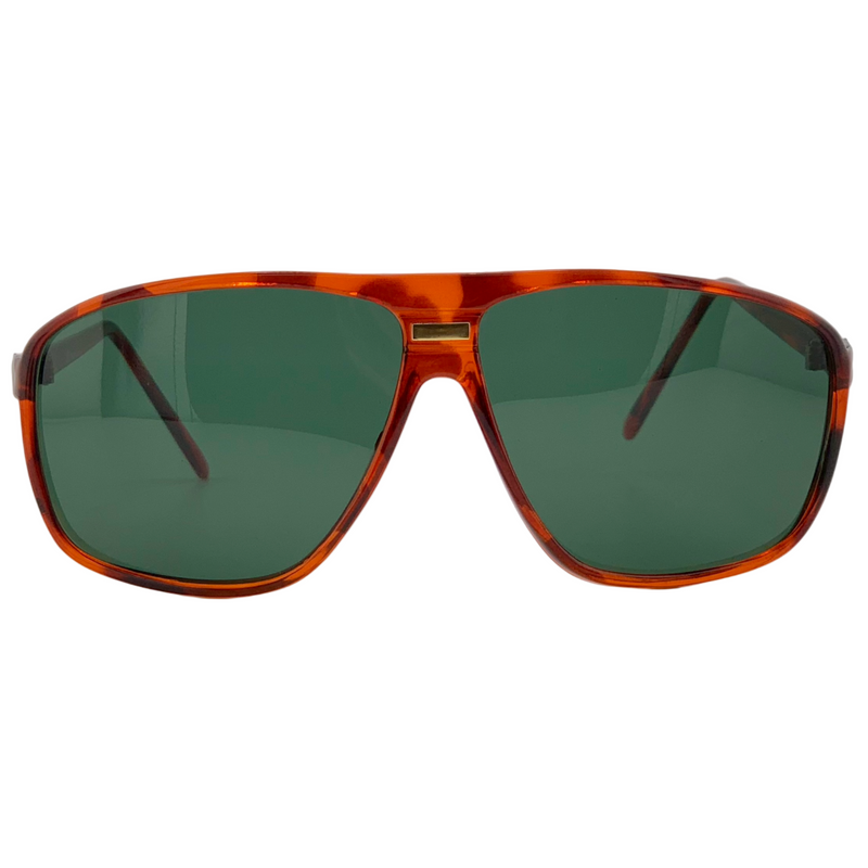 TORT/GOLD SQUARE FRAME WITH GREEN LENSES