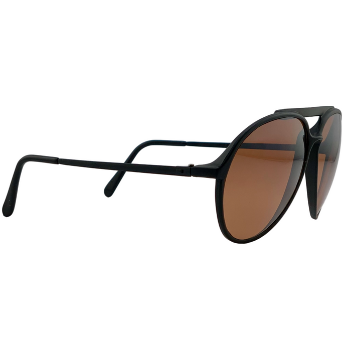 BLACK AVIATOR WITH BROWN LENS