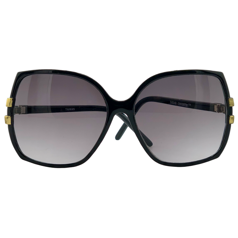BLACK/GOLD SQUARE FRAME WITH SMOKE GRAD LENSES