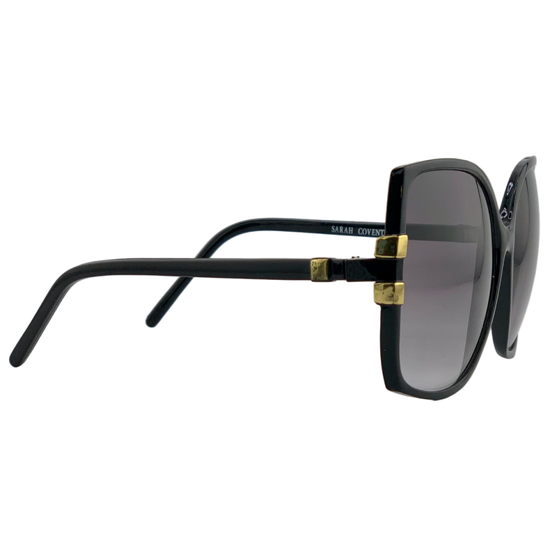 BLACK/GOLD SQUARE FRAME WITH SMOKE GRAD LENSES