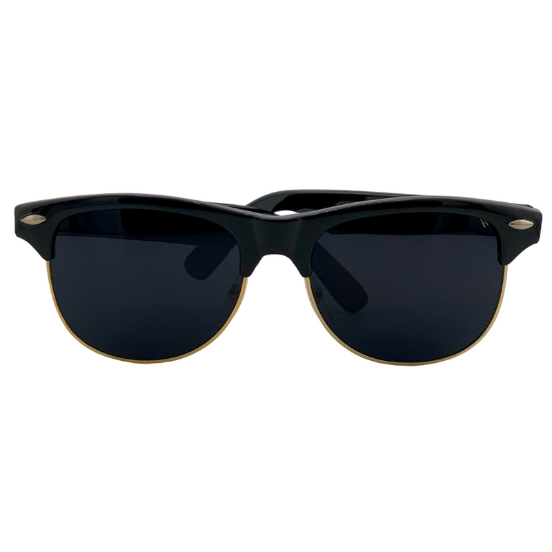 BLACK/GOLD WAYFARER WITH BLACK LENSES