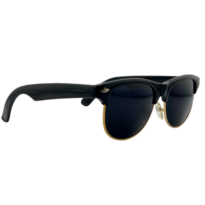 BLACK/GOLD WAYFARER WITH BLACK LENSES
