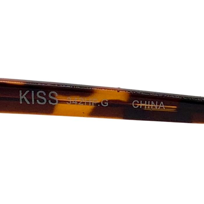 BROWN TORT OVAL FRAME WITH GREEN LENSES