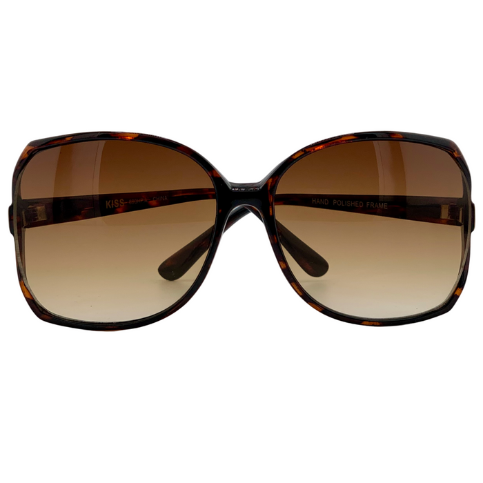 TORT OVERSIZED ROUND FRAME WITH BROWN GRAD LENSES
