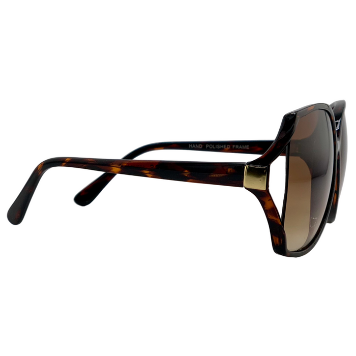 TORT OVERSIZED ROUND FRAME WITH BROWN GRAD LENSES