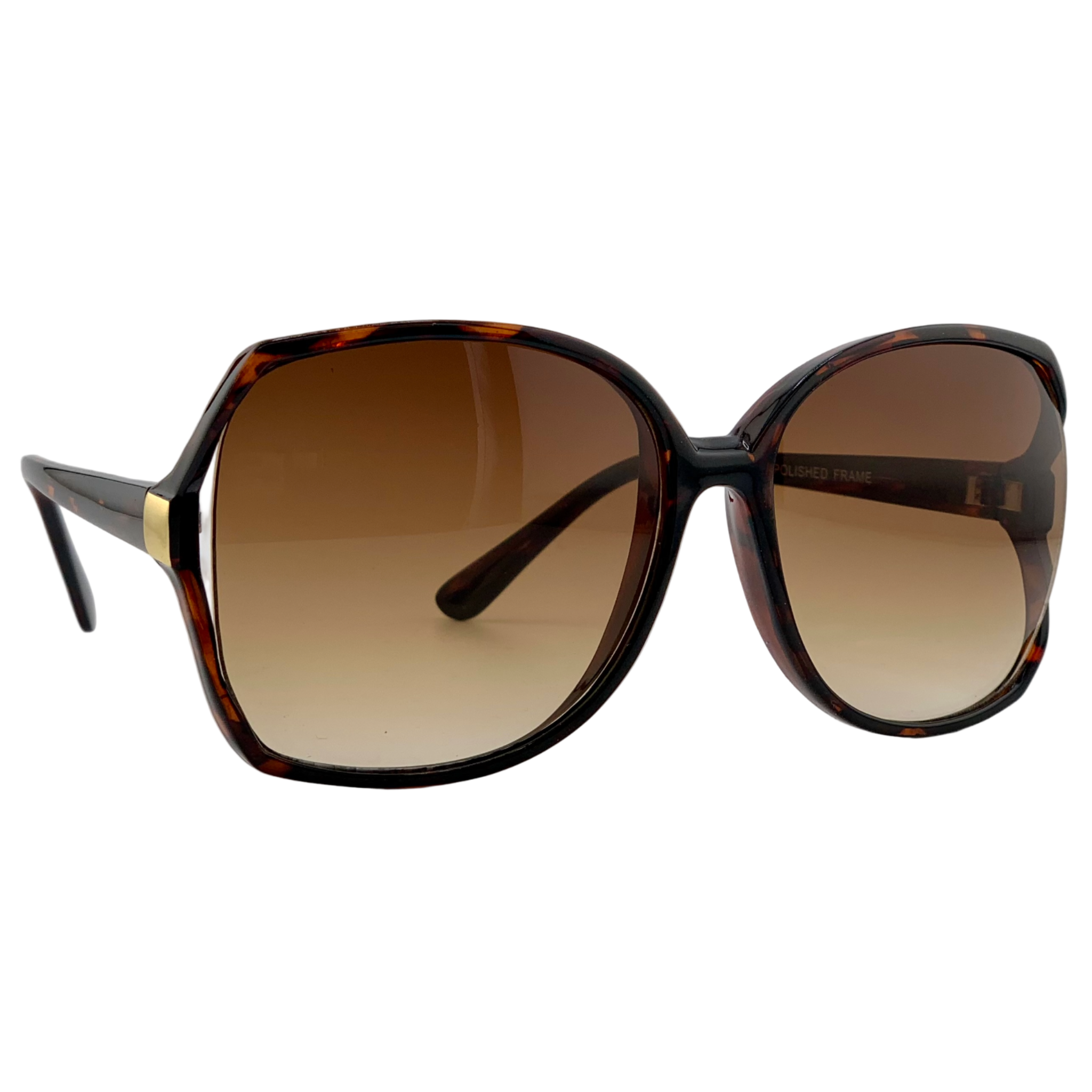 TORT OVERSIZED ROUND FRAME WITH BROWN GRAD LENSES