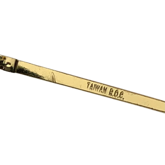 GOLD METAL VISOR FRAME WITH SMOKE LENSES