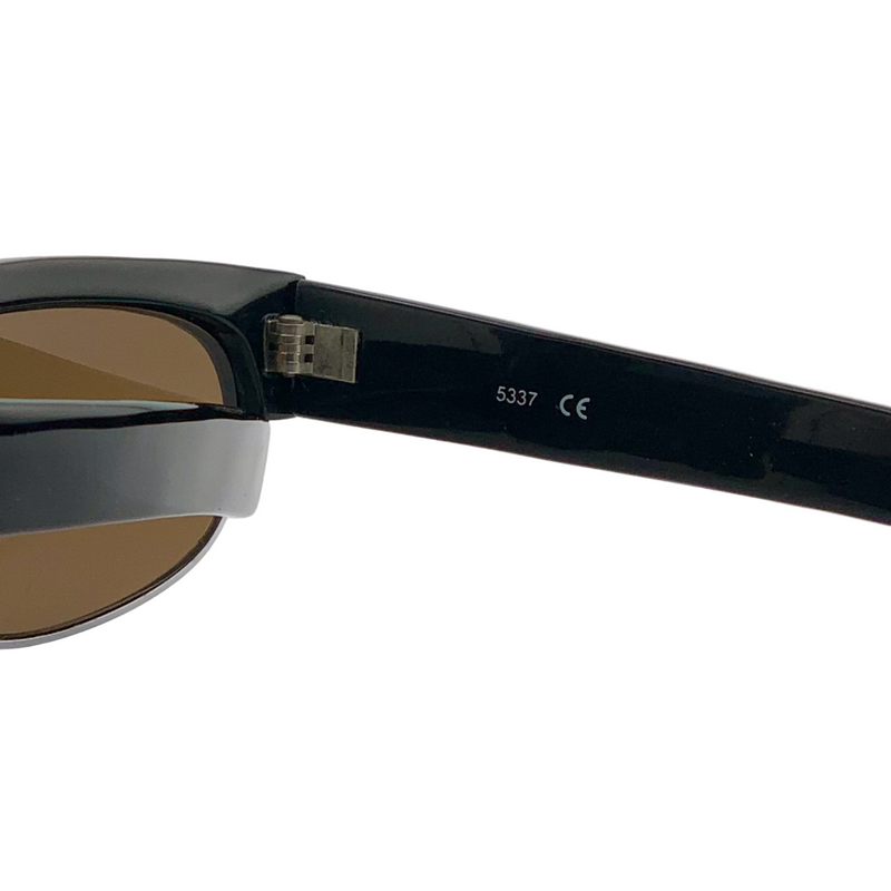 BLACK RECTANGLE FRAME WITH BROWN LENSES