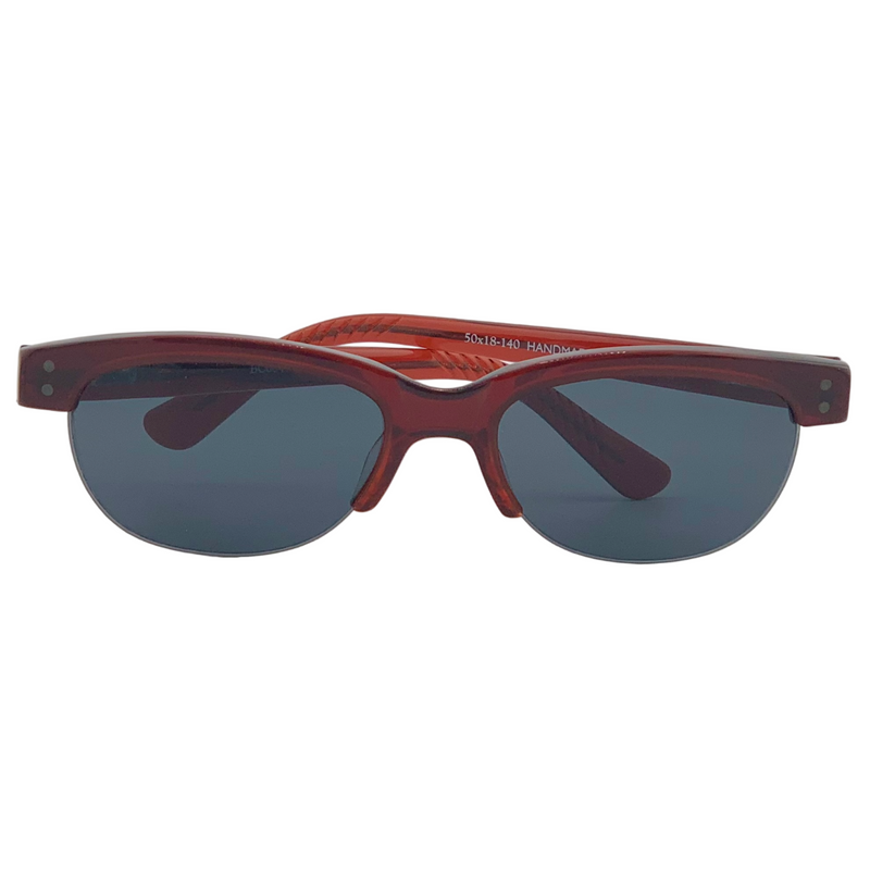 RED WAYFARER WITH SMOKE LENSES