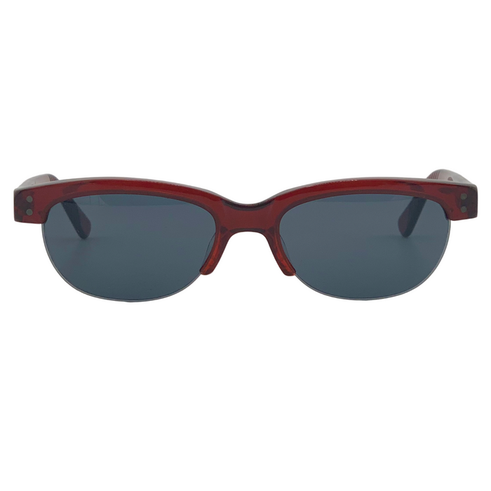 RED WAYFARER WITH SMOKE LENSES