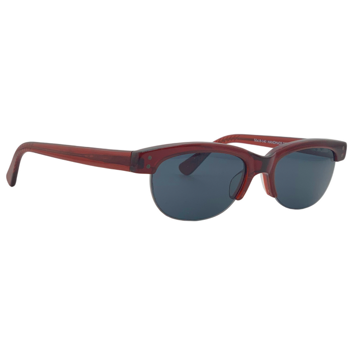 RED WAYFARER WITH SMOKE LENSES