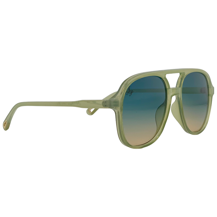 GREEN AVIATOR FRAME WITH GREEN GRAD LENSES