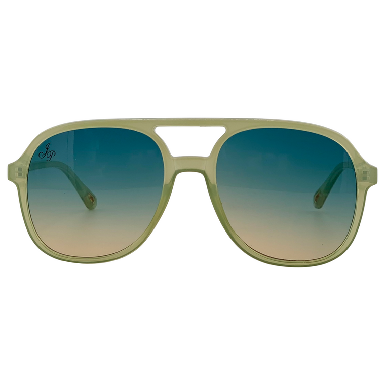 GREEN AVIATOR FRAME WITH GREEN GRAD LENSES
