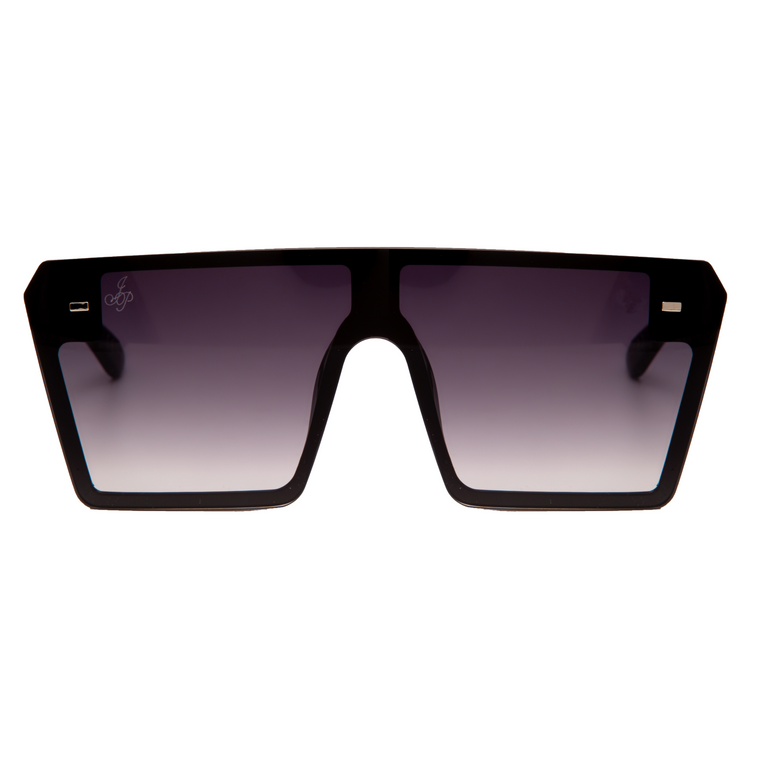 BLACK SQUARE FREAM WITH PURPLE LENSES