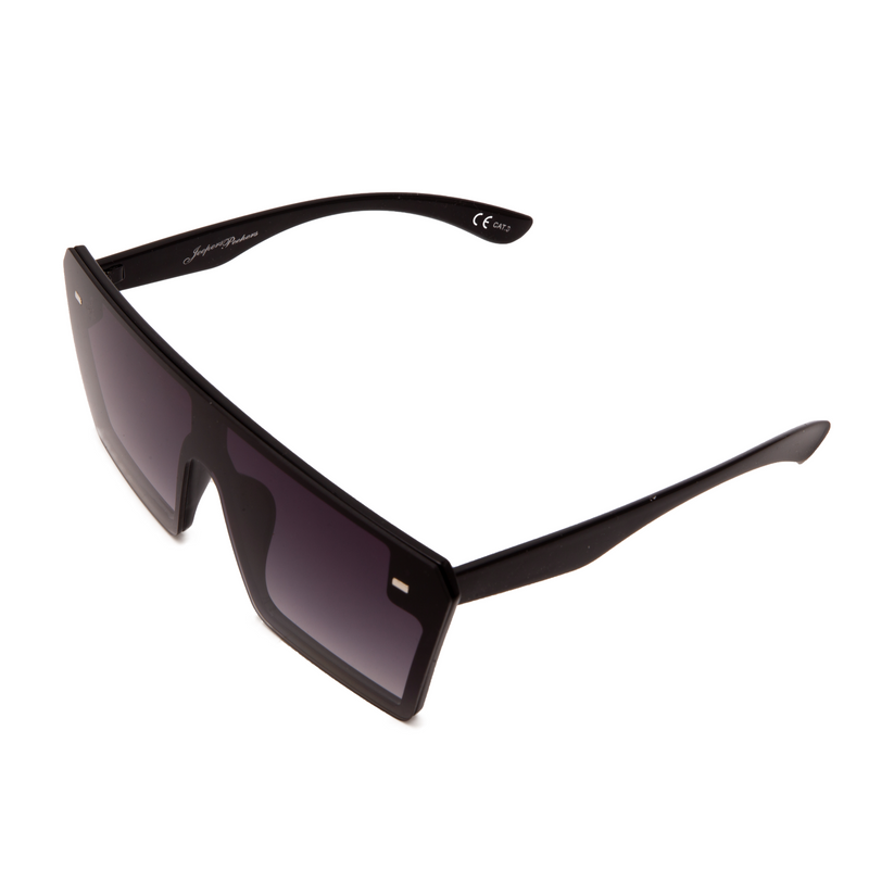 BLACK SQUARE FREAM WITH PURPLE LENSES