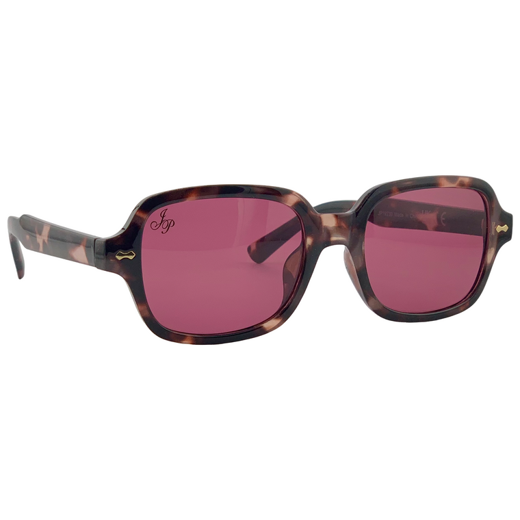 PURPLE TORT FRAME WITH PINK LENSES