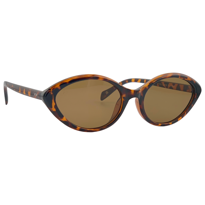 BROWN TORT CAT EYE FRAME WITH BROWN LENSES