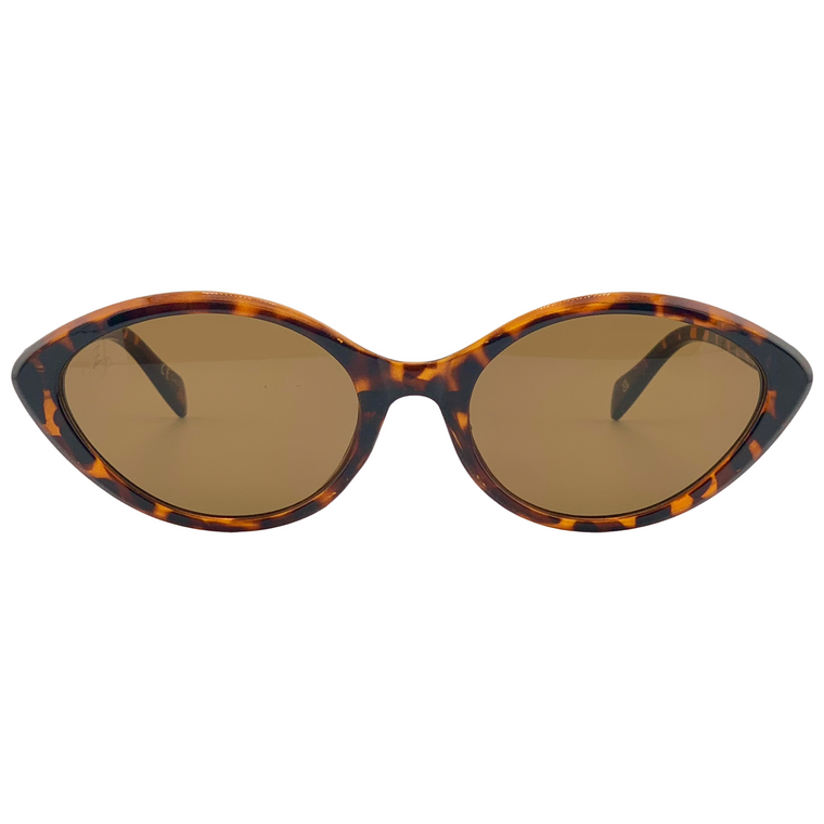 BROWN TORT CAT EYE FRAME WITH BROWN LENSES