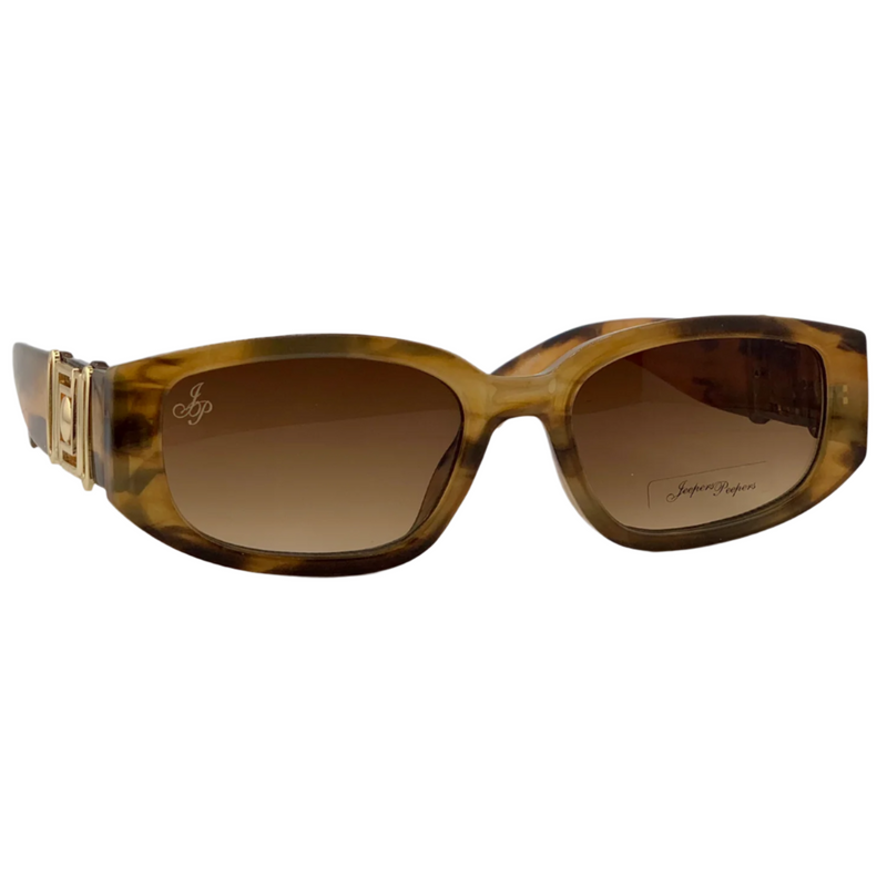 BROWN MULTI FRAME WITH GOLD DETAIL AND BROWN LENSES