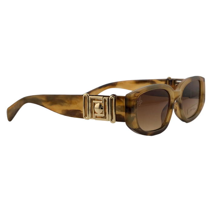 BROWN MULTI FRAME WITH GOLD DETAIL AND BROWN LENSES