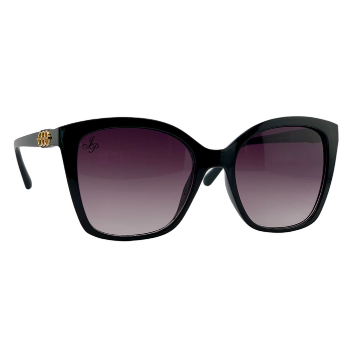 BLACK SQUARE FRAME WITH PURPLE LENSES